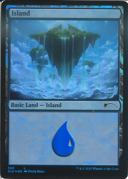(英)【Foil】島 / Island【SLD】 No.550