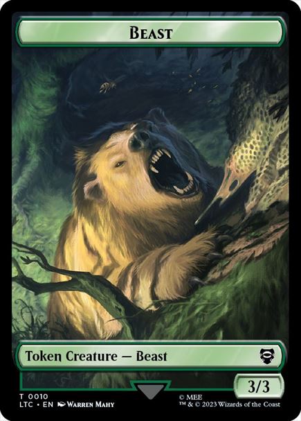 (英)ビーストトークン / Beast Token No.010 - ツリーフォークトークン / Treefolk Token【LTC-TOKEN】 No.013