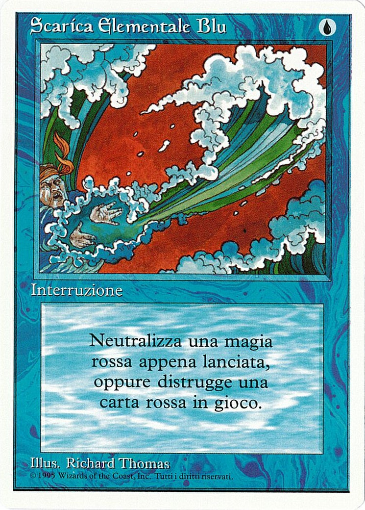 (イタリア語)Scarica Elementale Blu / Blue Elemental Blast【3ED】 白枠 No.049