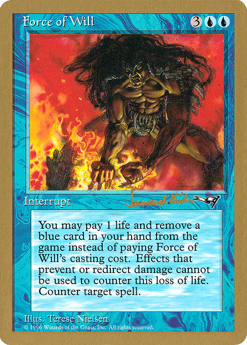 (英)意志の力 / Force of Will【WC97】 World Championship Decks 1997 Janosch Kuhn 金枠 No.016