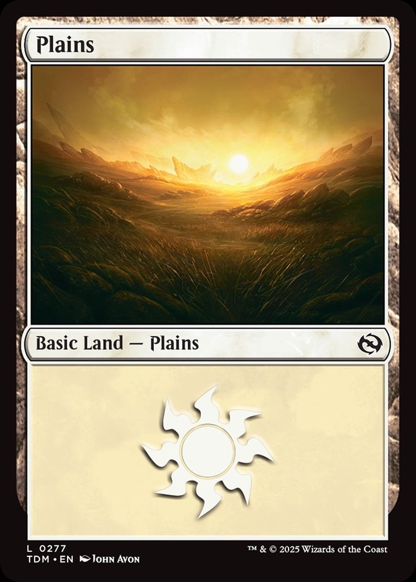 (英)【Foil】平地 / Plains【TDM】 No.277