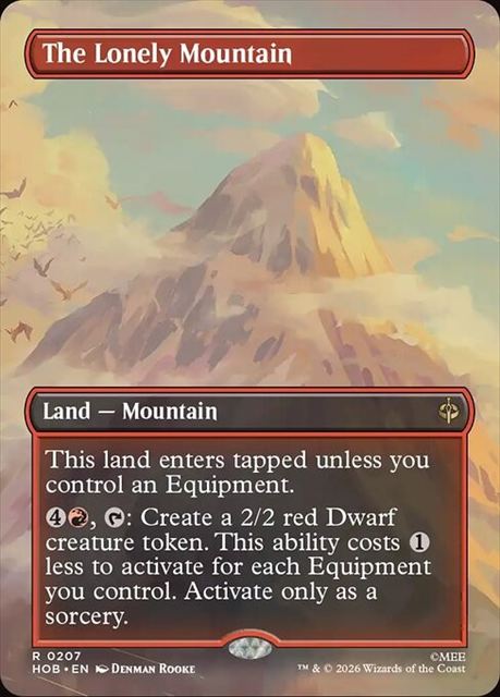 (英)【Foil】はなれ山 / The Lonely Mountain ★ボーダーレス★(「シーン・カード」) 【HOB】 No.207