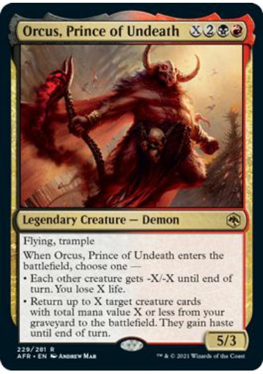 (英)不死のプリンス、オルクス / Orcus, Prince of Undeath【AFR】 No.229