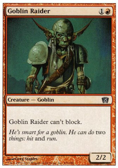 (英)【Foil】ゴブリンの略奪者 / Goblin Raider【8ED】 No.191