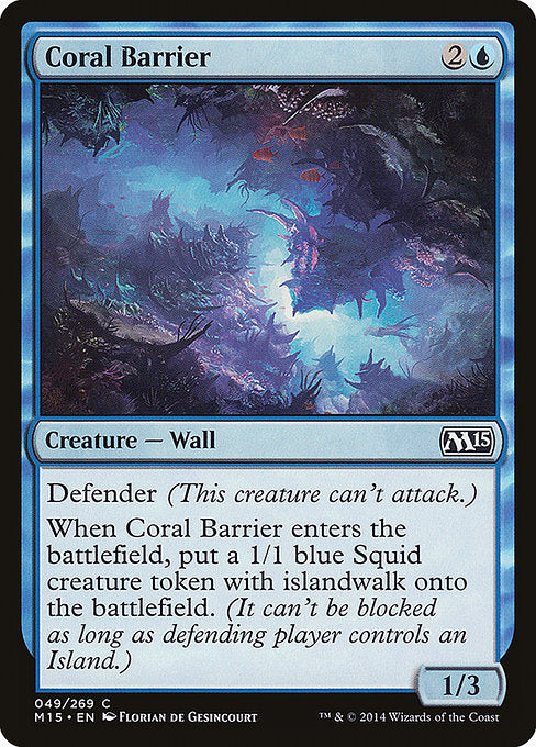 (英)【Foil】珊瑚の障壁 / Coral Barrier【M15】 No.049