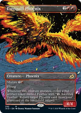 (英)【Foil】永遠羽のフェニックス ★ショーケース枠★ / Everquill Phoenix【IKO】 No.292