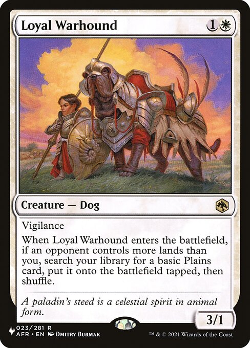(英)忠実な軍用犬 / Loyal Warhound【SLD-C24】 Secret Lair Commander Deck: Raining Cats and Dogs No.010