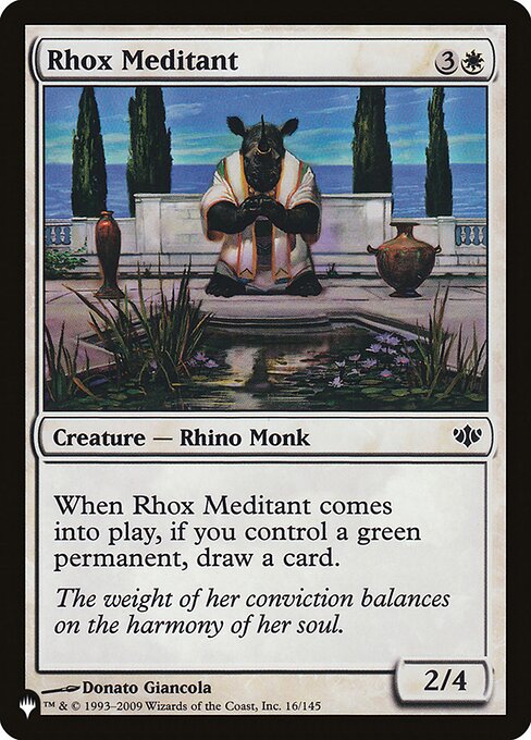 (英)ロウクスの瞑黙者 / Rhox Meditant【CON】 PWシンボル付き再販 No.016