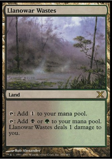(英)【Foil】ラノワールの荒原 / Llanowar Wastes【10E】 No.355