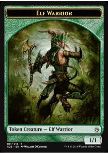 (英)エルフ・戦士トークン / Elf Warrior Token【A25-TOKEN】 No.011
