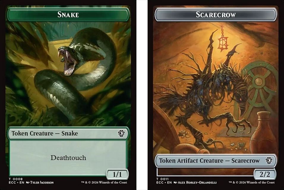 (英)蛇トークン / Snake Token No.008 - カカシトークン / Scarecrow Token 【ECC-TOKEN】 No.011