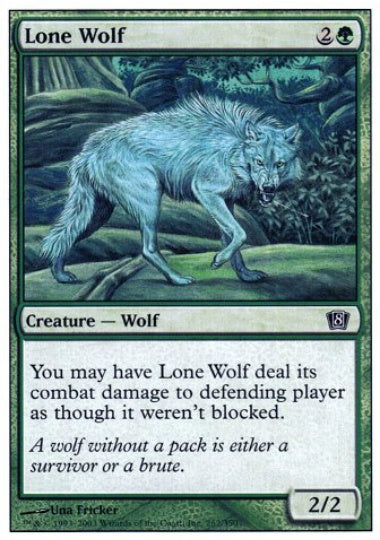 (英)【Foil】一匹狼 / Lone Wolf【8ED】 No.262