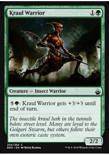 (英)【Foil】クロールの戦士 / Kraul Warrior【BBD】 No.204