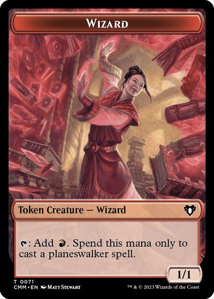(英)ウィザードトークン / Wizard Token No.071 - 紋章 - 反逆の先導者、チャンドラ / Emblem - Chandra, Torch of Defiance【CMM-TOKEN】 No.079