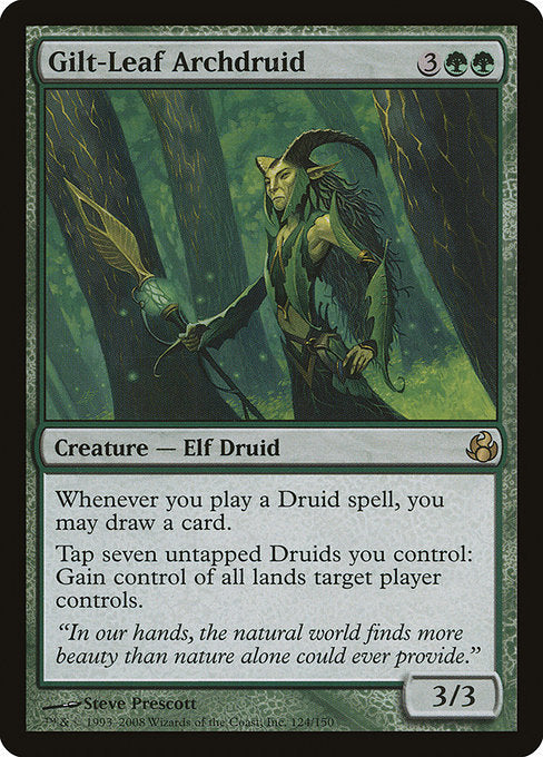 (英)【Foil】光り葉の大ドルイド / Gilt-Leaf Archdruid【MOR】 No.124