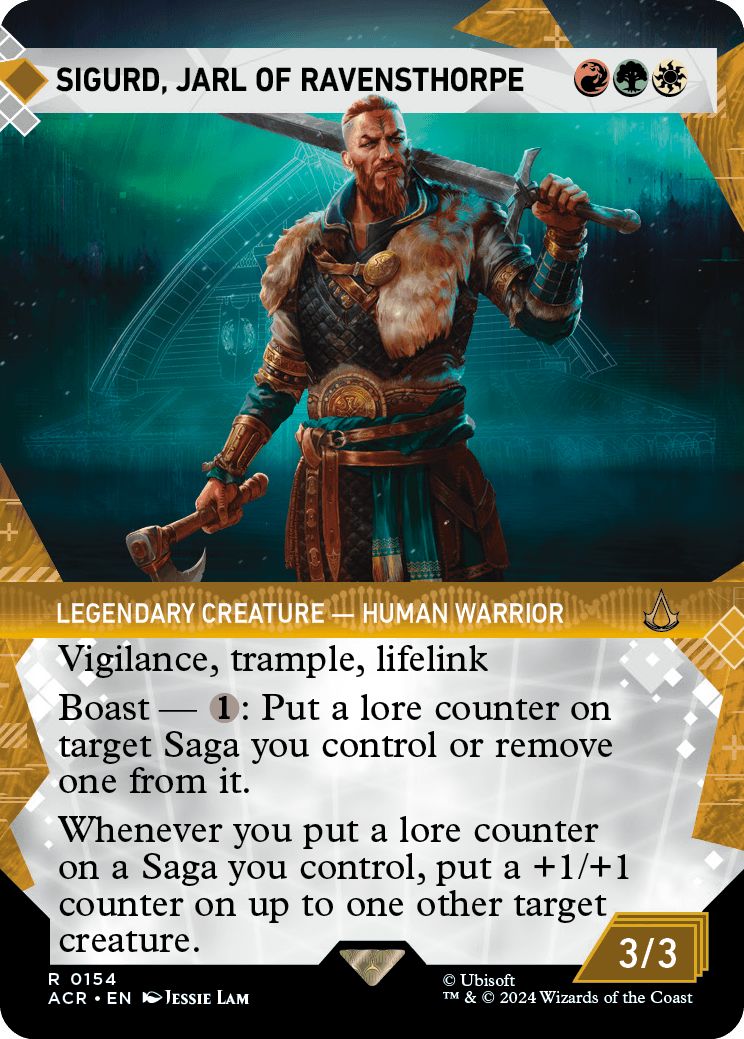 (英)【Foil】レイヴンズソープの伯爵、シグルド / Sigurd, Jarl of Ravensthorpe ★ショーケース枠★(「記憶の回廊」ショーケース版) 【ACR】 No.154