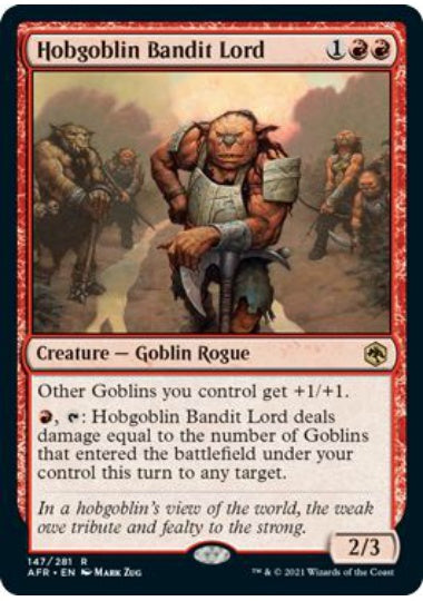 (英)【Foil】ホブゴブリンの山賊の頭 / Hobgoblin Bandit Lord【AFR】 No.147