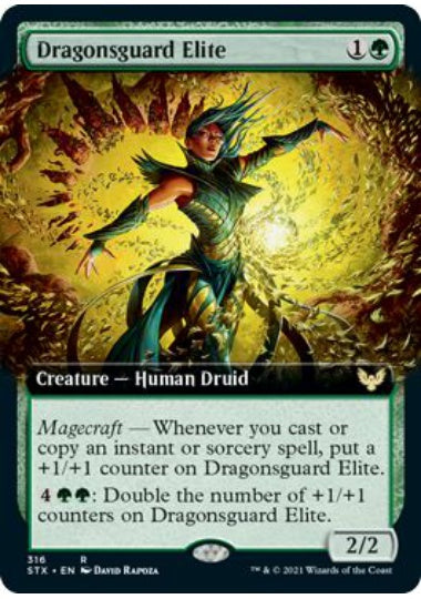 (英)【Foil】龍護りの精鋭 / Dragonsguard Elite ★拡張枠★ 【STX】 No.316