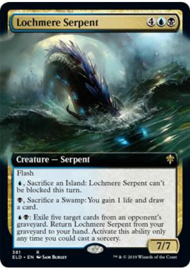 (英)【Foil】メア湖の海蛇 / Lochmere Serpent ★拡張枠★ 【ELD】 No.381