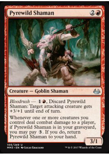 (英)【Foil】薪荒れのシャーマン / Pyrewild Shaman【MM3】 No.106
