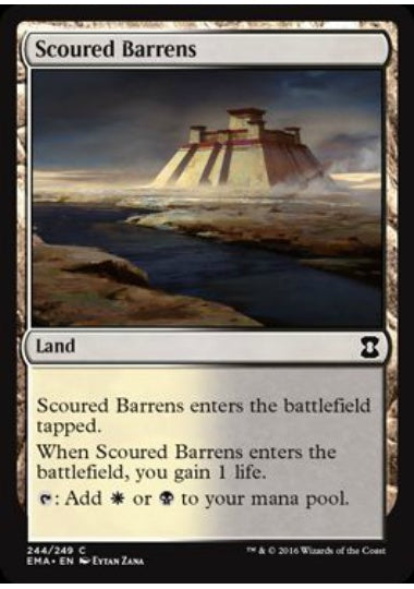 (英)【Foil】磨かれたやせ地 / Scoured Barrens【EMA】 No.244