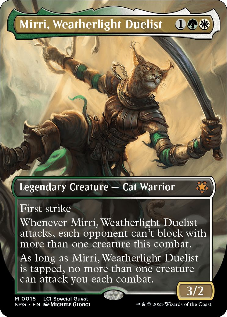 (英)【Foil】ウェザーライトの決闘者、ミリー / Mirri, Weatherlight Duelist ★ボーダーレス★(スペシャルゲスト) 【SPG】 No.015