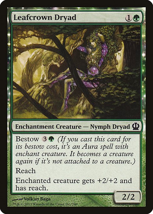 (英)【Foil】葉冠のドライアド / Leafcrown Dryad【THS】 No.161