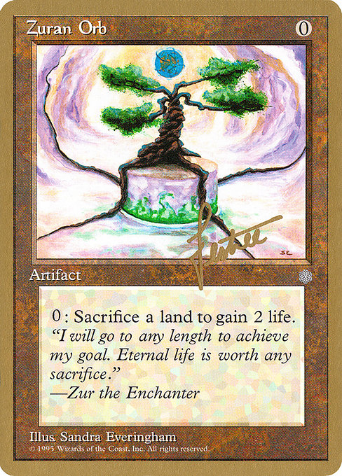 (英)ズアーの宝珠 / Zuran Orb【PTC】 ProTour NewYork Decks 1996 Bertrand Lestree 金枠 No.220