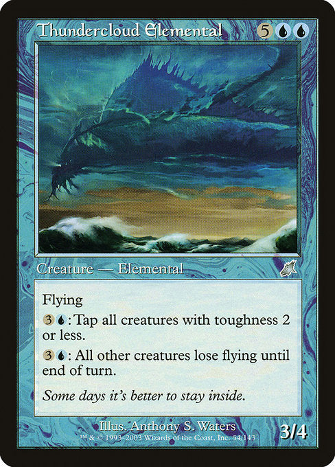 (英)【Foil】雷雲の精霊 / Thundercloud Elemental【SCG】 No.054