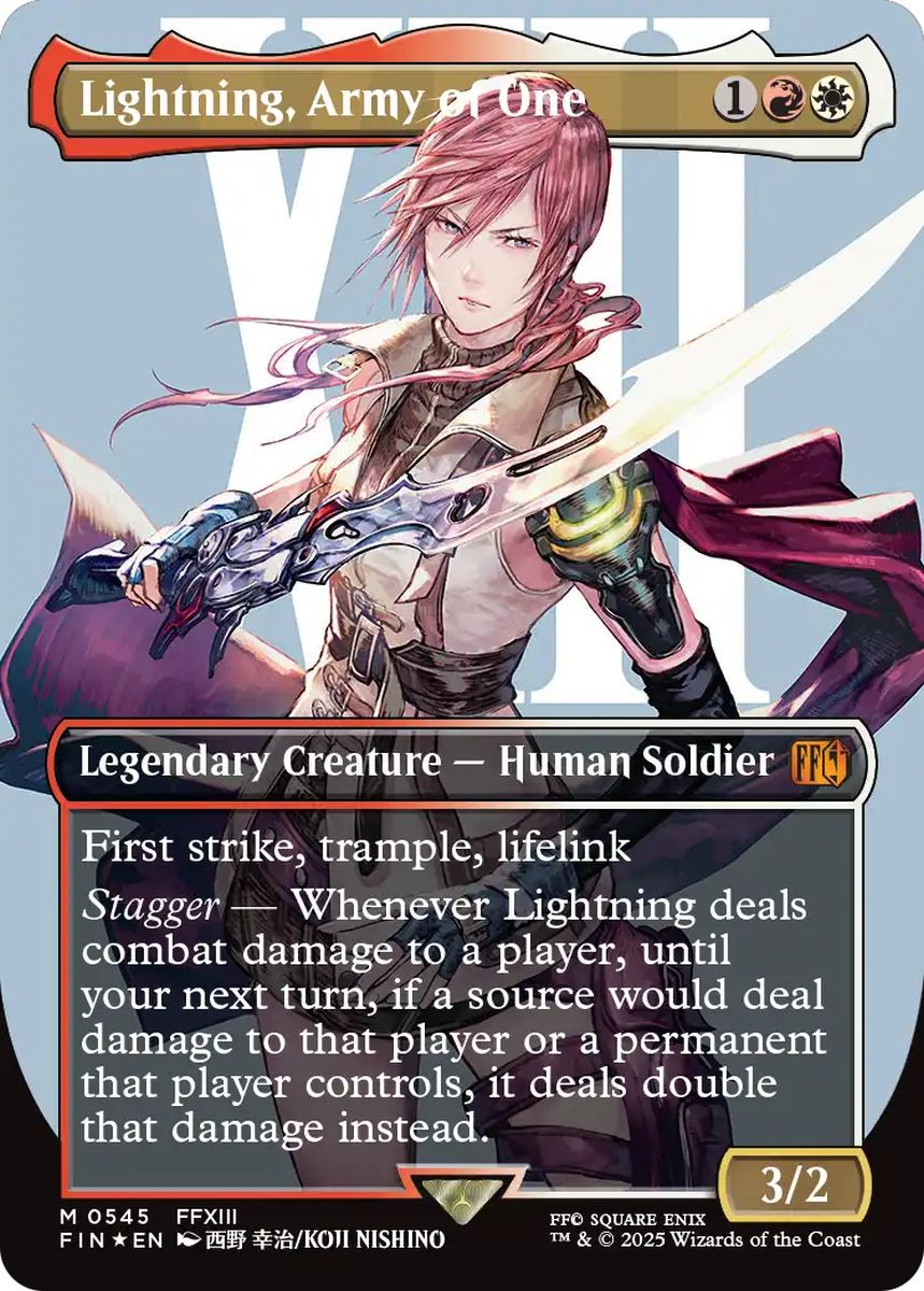 (英)【Surge-Foil】シーンドライブ、ライトニング / Lightning, Army of One ★ボーダーレス★(キャラクター) 【FIN】 No.545
