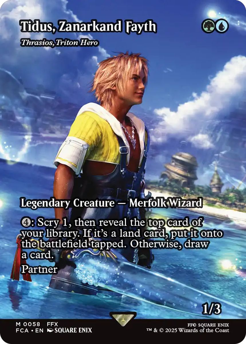 (英)【Foil】ザナルカンドの夢、ティーダ / Tidus, Zanarkand Fayth[トリトンの英雄、トラシオス / Thrasios, Triton Hero] ★ショーケース枠★(FINAL FANTASY・継承史カード) 【FCA】 No.058