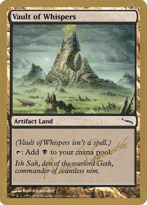 (英)囁きの大霊堂 / Vault of Whispers【WC04】 World Championship Decks 2004 Aeo Paquette 金枠 No.079