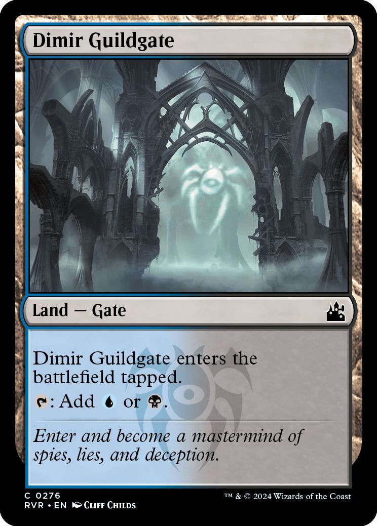 (英)【Foil】ディミーアのギルド門 / Dimir Guildgate【RVR】 No.276