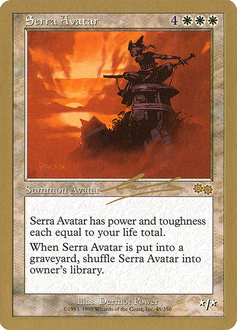 (英)セラのアバター / Serra Avatar【WC00】 World Championship Decks 2000 Nicolas Labarre 金枠 No.017