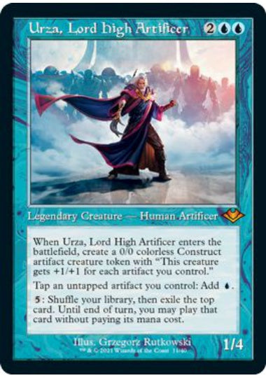 (英)【エッチングFoil】最高工匠卿、ウルザ / Urza, Lord High Artificer ★旧枠★ 【MH1R】 No.011