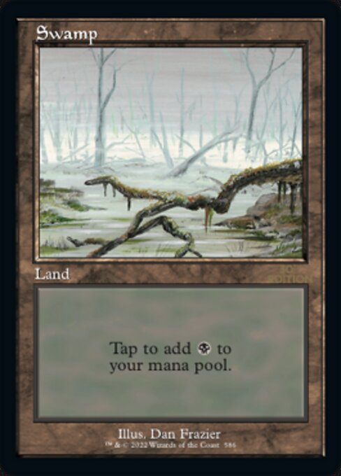 (英)沼 / Swamp【30A】 (A branch) 旧枠加工カード No.586 ※トーナメントで使用することはできません。