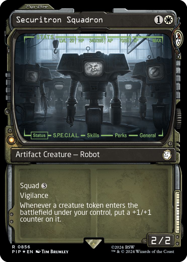 (英)【Surge-Foil】セキュリトロンの戦隊 / Securitron Squadron ★ショーケース★(Pip-Boy) 【PIP】 No.0856