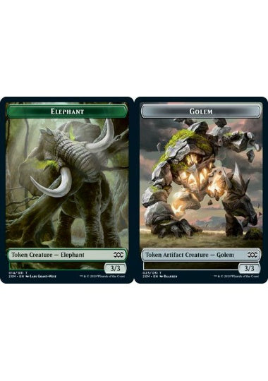 (英)【Foil】象トークン / Elephant TokenNo.014 - ゴーレムトークン / Golem Token【2XM-TOKEN】 No.023
