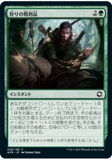 (日)【Foil】狩りの戦利品 / Spoils of the Hunt【AFR】 No.205