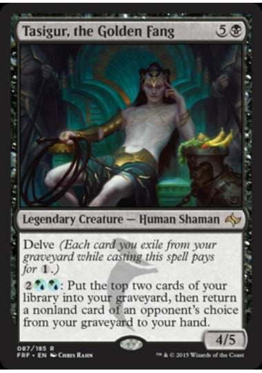 (英)【Foil】黄金牙、タシグル / Tasigur, the Golden Fang【FRF】 No.087