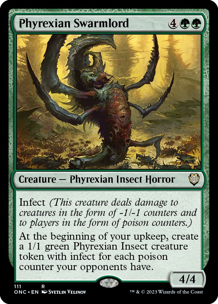 (英)ファイレクシアの群れの王 / Phyrexian Swarmlord【ONC】 No.111
