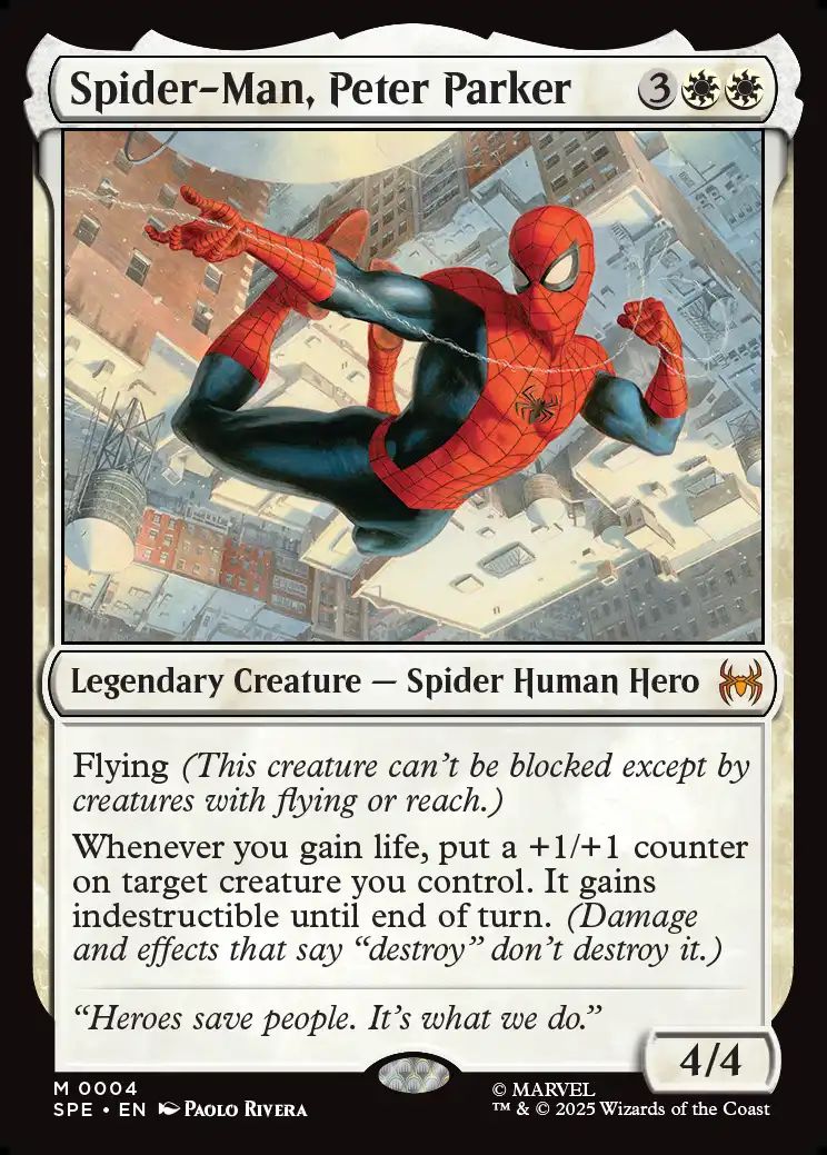 (英)【Foil】スパイダーマン、ピーター・パーカー / Spider-Man, Peter Parker【SPE】 No.004