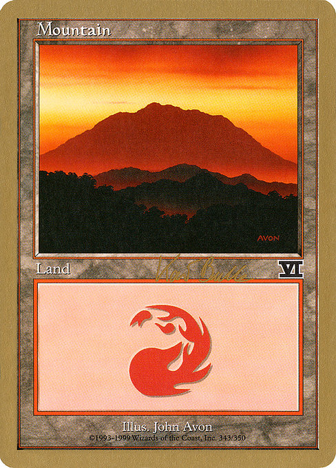 (英)山 / Mountain【WC99】 World Championship Decks 1999 Kai Budde 金枠 No.092