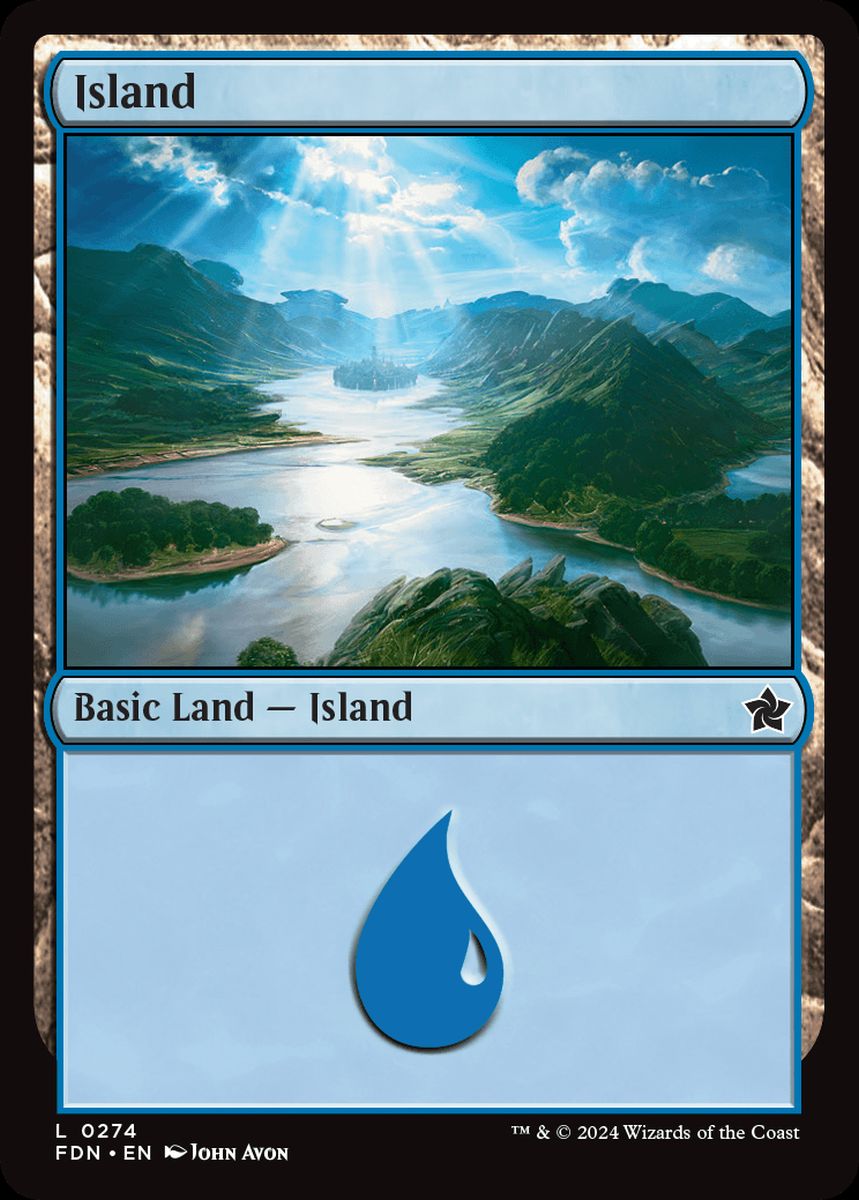 (英)【Foil】島 / Island【FDN】 No.274