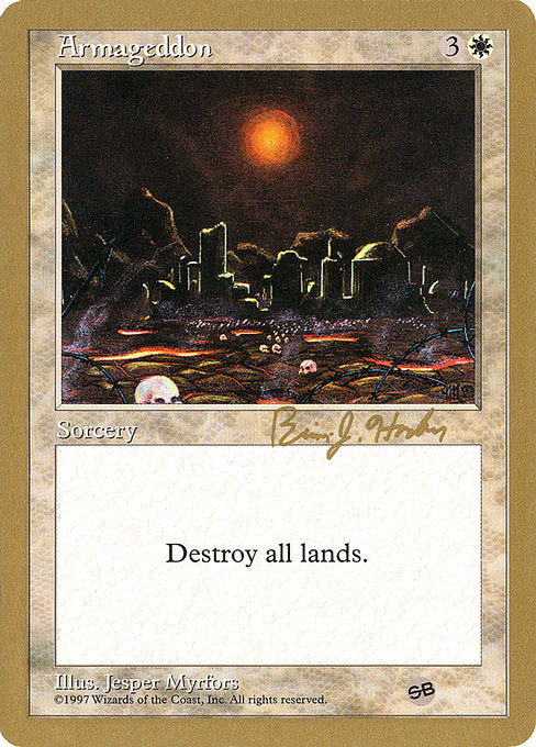 (英)ハルマゲドン / Armageddon【WC98】 World Championship Decks 1998 Brian Hacker サイドボード 金枠 No.002