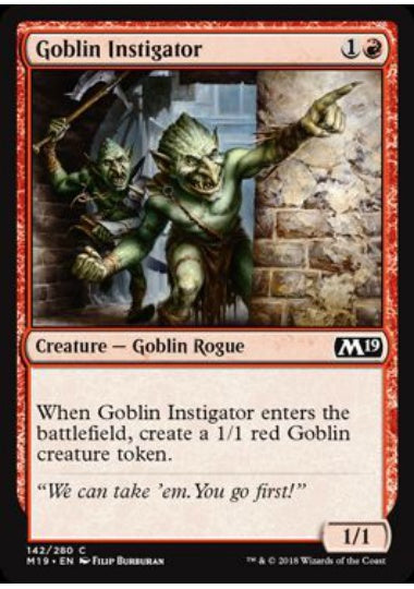 (英)ゴブリンの扇動者 / Goblin Instigator【M19】 No.142