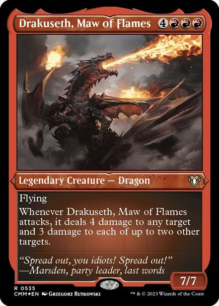 (英)【エッチングFoil】炎の大口、ドラクセス / Drakuseth, Maw of Flames【CMM】 No.0535
