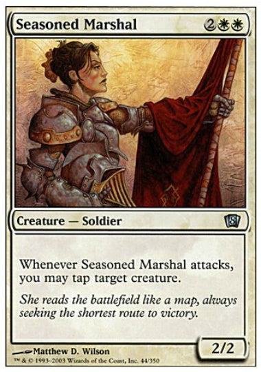 (英)【Foil】歴戦の司令官 / Seasoned Marshal【8ED】 No.044