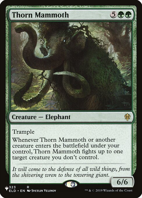 (英)茨のマンモス / Thorn Mammoth【ELD】 PWシンボル付き再販 No.323
