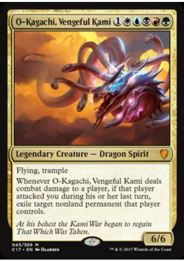 (英)【Foil】復讐の神、大口縄 / O-Kagachi, Vengeful Kami【C17】 No.045